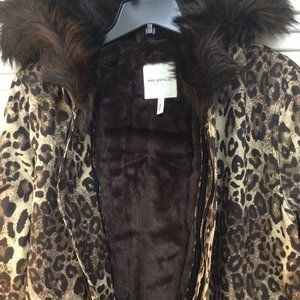 Avec Les Filles Faux Fur Lined 3-in-1 Leopard Coat